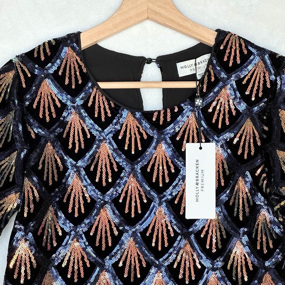 Molly Bracken Sequin Mini Dress‎ - Picture 2 of 10
